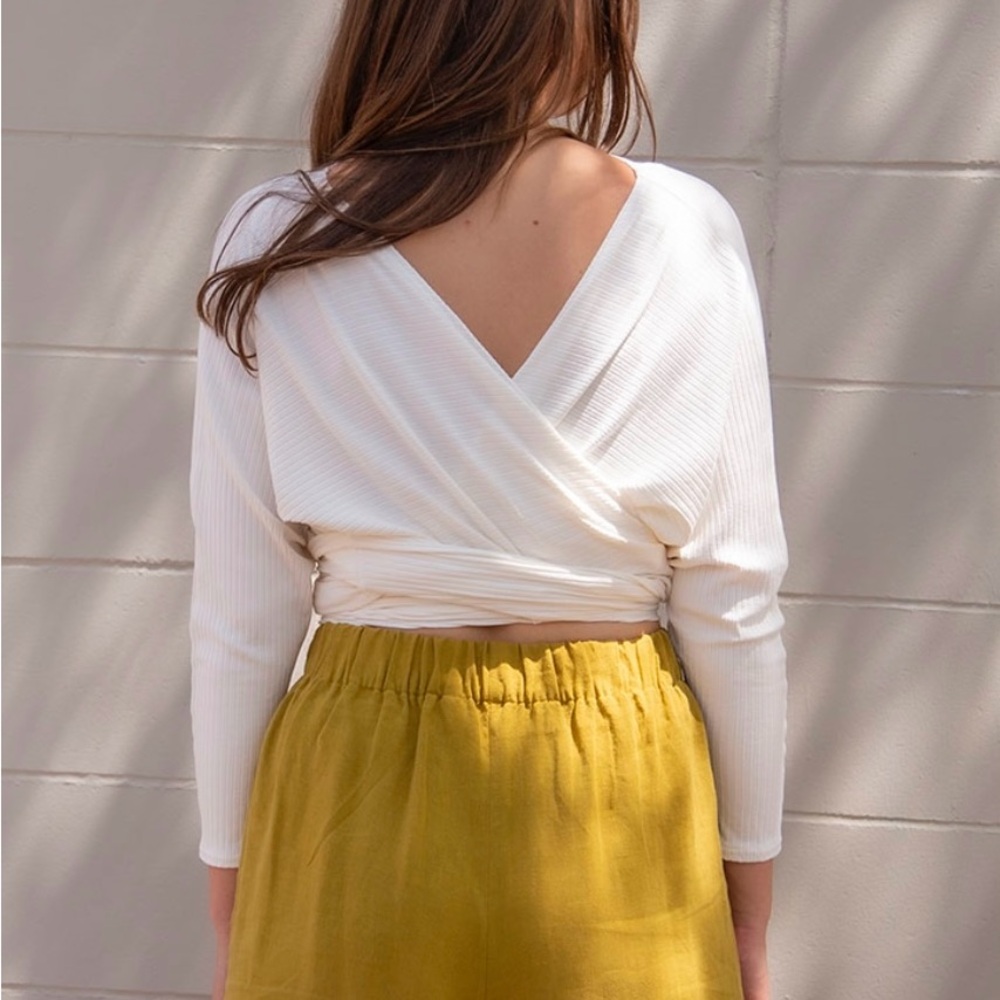 Hackwith Design House White Everything Top Ribbed Size M - Picture 7 of 11